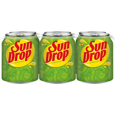 Sun Drop, 8 Fl Oz Cans, 6 Pack