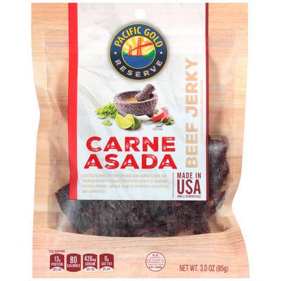 Pacific Gold® Reserve Carne Asada Beef Jerky 3.0 oz. Bag