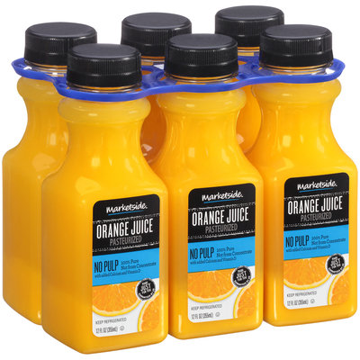 Marketside™ No Pulp Orange Juice 6-12 fl. oz. Plastic Bottles