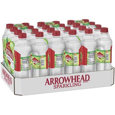 ARROWHEAD Sparkling Zesty Lime Mountain Spring Water 24 ct Pack