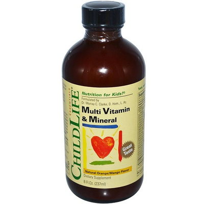 ChildLife, Essentials, Multi Vitamin & Mineral, Natural Orange/Mango Flavor, 8 fl oz (237 ml)