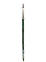 Silver Brush Ruby Satin Series Short-Handle Paint Brush 2500S, Size 6, Round Bristle, Synthetic, Multicolor