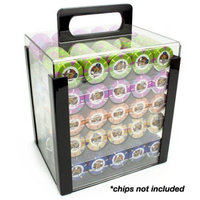Brybelly Acrylic Poker Chip Carrier (1000-Count) with Chip Trays