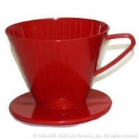 Harold Import Company Plastic Filter Cone 2 Medium Coffee Maker Black or Red