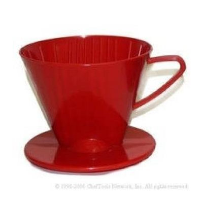 Harold Import Company Plastic Filter Cone 2 Medium Coffee Maker Black or Red
