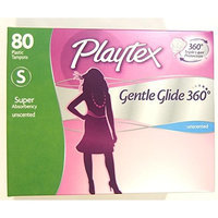 Playtex Gentle Glide 360 Unscented Tampon, Super Absorbency (80 count)