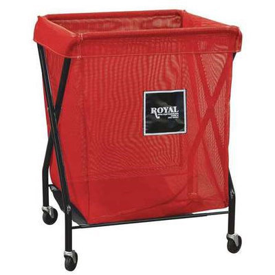 ROYAL BASKET TRUCK G06-RRX-XMA-3ONN X-Frame Cart,6 Bu, Red Mesh