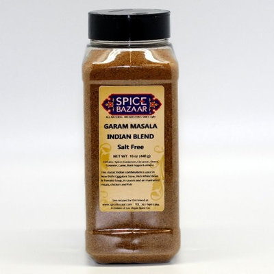Spice Bazaar Garam Masala Indian Blend (Salt-Free) - 16 oz (Professional Chef Size)
