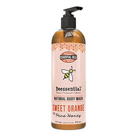 Beessential Natural Body Wash, Sweet Orange, Sulfate-Free Bath and Shower Gel with Essential Oils for Men & Women, 16 oz