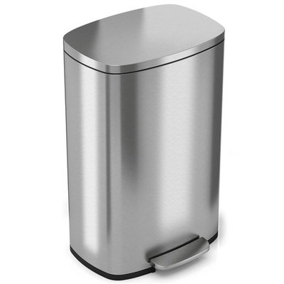 iTouchless SoftStep 13.2 Gal. Stainless Steel Step Kitchen Trash Can