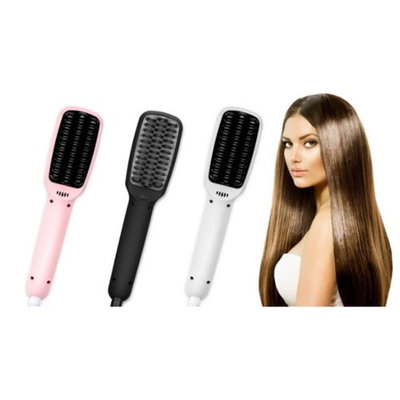 Z-Comfort Premium 2-in-1 Magic Straightening Hair Brush White