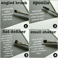 Eyebrow Brush - Duo Eye Brow Spoolie - Angled Eyeshadow Eyeliner - Precision Flat Definer - Small Shader - Premium Quality 3 Piece Set - Cruelty Free Synthetic Bristles -...