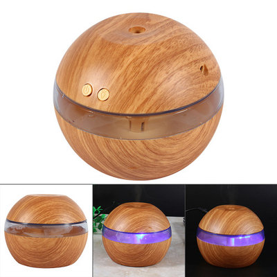 200ml Aroma Essential Oil Diffuser, Wood Grain Ultrasonic Cool Mist Humidifier for Office Home Bedroom Living Room Study Yoga Spa