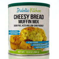 Diabetic Kitchen Cheesy Bread Muffin Mix Puts Bread Back On Your Menu ● Low-Carb, Keto-Friendly, Sugar-Free, Gluten-Free, High-Fiber, Non-GMO (24 Servings)
