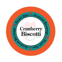 Smart Sips COFCRABISC24 Cranberry Biscotti Gourmet Coffee-Single Serve Cups for All Keurig K-cup Brewers 24 Count