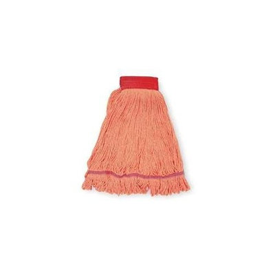 Tough Guy 1TYV7 Wet Mop, Antimicrobial, Large, Orange