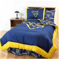Comfy Feet WVABBTWW West Virginia Bed in a Bag Twin - With White Sheets