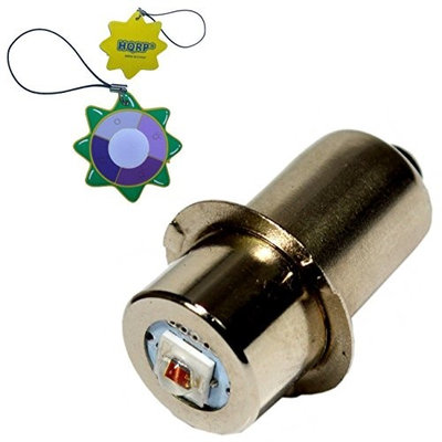 HQRP P13.5s Base High Power Red Light 3w LED Bulb 625nm~635nm Wavelength 7-30V DC for Watching Iguanas and Snakes, Hamsters and Hedgehogs, Turtles and Reptiles at Night plus HQRP UV Meter