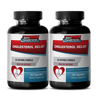 Cholesterol reduction - CHOLESTEROL RELIEF - Blood sugar support - 2 Bottles 120 Capsules