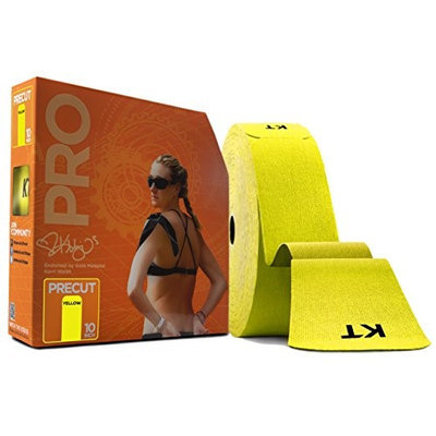KT Tape 10 in. Pro Precut English Sports Jumbo Tape Roll Yellow