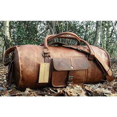HAND-CRAFTED SHABBY CHIC TRAVEL LEATHER WEEKEND BAG HOLDALL OVERNIGHT RUSTIC DUFFEL
