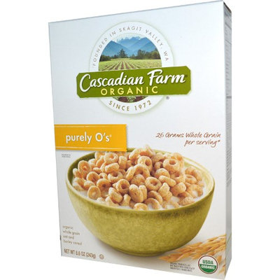 Cascadian Farm, Organic, Purely O's, Organic Whole Grain Oat and Barley Cereal, 8.6 oz (pack of 6)