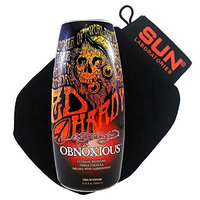 Ed Hardy Obnoxious Extreme Bronzer Tingle Tanning Lotion, 10 oz. + Self Tanner Tan Build Up Remover Mitt | Tan Removal Mitt