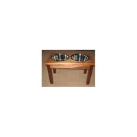 Traditional Style Solid Mahogany Wood Pet Diner (Large)