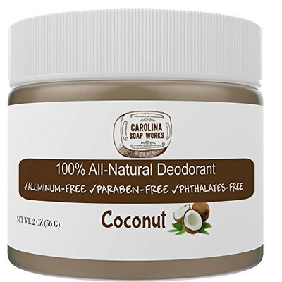 BEST All Natural Lavender Deodorant, by Carolina Soap Works | 2 Ounce Jar/60 Day Supply | NO Aluminum, NO Parabens | For Men and Women of All Ages | Non-GMO, BPA Free