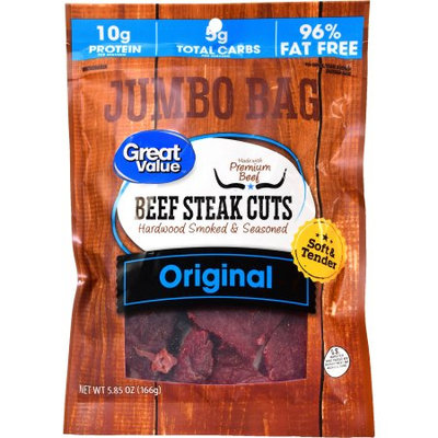 Wal-mart Stores, Inc. Great Value Beef Strips, Protein Snack, Original, 5.85oz