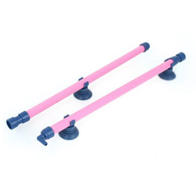 2x Aquarium Fish Tank Air Stone Mineral Diffuser Bubble Wall Tube Pink 18