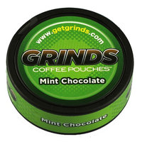 Grinds Coffee Pouches - 6 Cans - Mint Chocolate - Tobacco Free, Nicotine Free Healthy Alternative