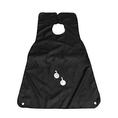 Funbase Mens Beard Trimming Catcher Personal Hair Clipping Apron Beard Shaving Bib(Black)