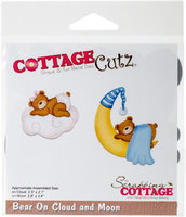Cottage Cutz CC296 2.1 to 3.4 in. Cottagecutz Dies Bear On Cloud & Moon