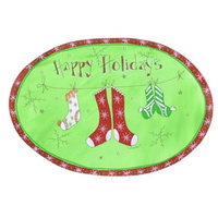 Happy Holidays Oval Plaque