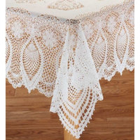 Miles Kimball White Vinyl Lace Tablecloth - 60