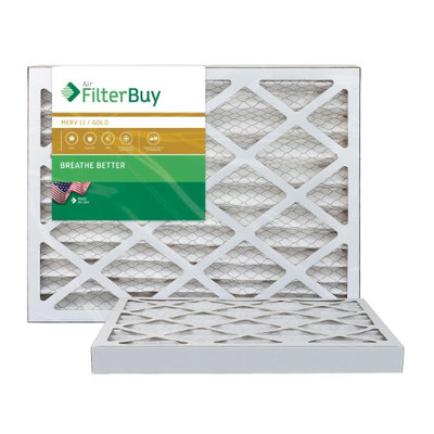 AFB Gold MERV 11 11.25x11.25x2 Pleated AC Furnace Air Filter. Filters. 100% produced in the USA. (Pack of 2)