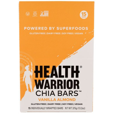 Health Warrior, Inc, Chia Bars, Vanilla Almond, 15 Bars, 13.2 oz (pack of 2)