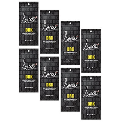 Lot of 8 SNOOKI DRK Dark Natural Bronzer Single Use Packets (0.57 each Packet)