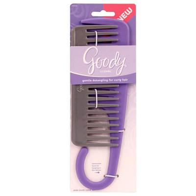 Goody GOCURL Gentle Detangling for Curly Hair Wide Tooth Comb Set with Hook for Shower