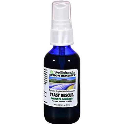 Wellinhand Yeast Rescue Spray - 2 fl oz - Herbal Remedy - For Itching and burning - Gluten Free