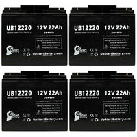 4x Pack - Eagle Pitcher CFM12V20 Battery Replacement - UB12220 Universal Sealed Lead Acid Battery (12V, 22Ah, 22000mAh, T4 Terminal, AGM, SLA)