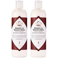 Nubian Heritage Honey & Black Seed Body Lotion (Pack of 2) with Shea Butter, Cocoa Seed Butter, Olive Oil, Aloe Vera Juice, Black Seed Oil, Honeysuckle Extract and Apricot Kernel Oil, 13 oz