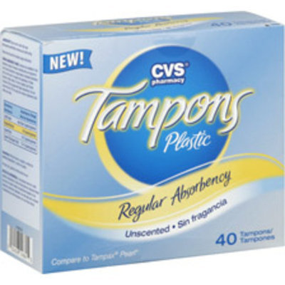 CVS/pharmacy CVS Health Plastic Tampons Regular Absorbency Unscented