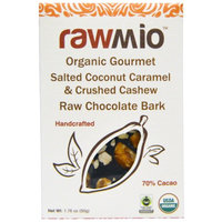 Rawmio, Organic Gourmet Salted Coconut Caramel & Crushed Cashew Raw Chocolate Bark, 1.76 oz