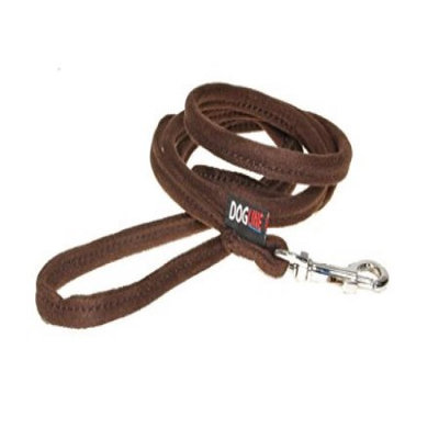 Dogline M8064-6 6 ft. L x 0. 25 W inch Comfort Microfiber Round Leash, Brown