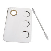 Baoblaze 1Pc Pro Stainless Steel Cosmetic Makeup Palette Spatula Tool for Nail Art Eye Shadow Eyelash Makeup Professional Pigment Blending Lightweight -...
