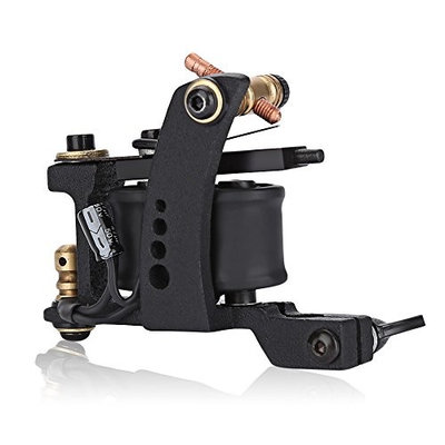 BeautyGal Professional 10 Wrap Coils Cast Iron Texture Liner Tattoo Machine