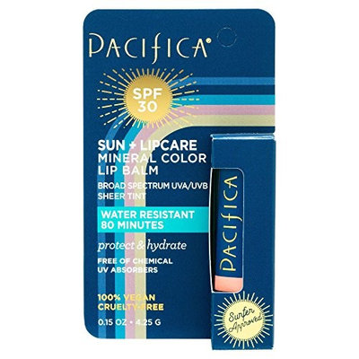 Pacifica Sun + Lip Care SPF 30 Mineral Color Peach 0.15oz