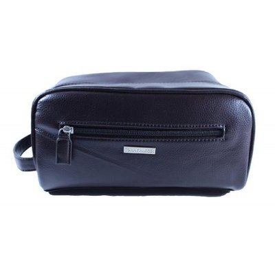 Mens Tommy Hilfiger Travel Kit Overnight Shaving Toiletry Case Dark Brown